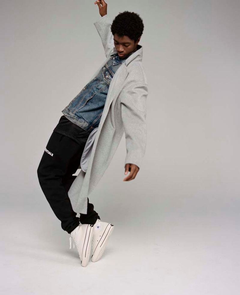 ESSENTIALS Fall winter 2018 Campaign Converse Sneakers imagery colorways drop release date info pacsun collaboration hoodies shirts sweaters leggings shorts denim jeans jackets hoodies tees branding logos jerry lorenzo fear of god fog