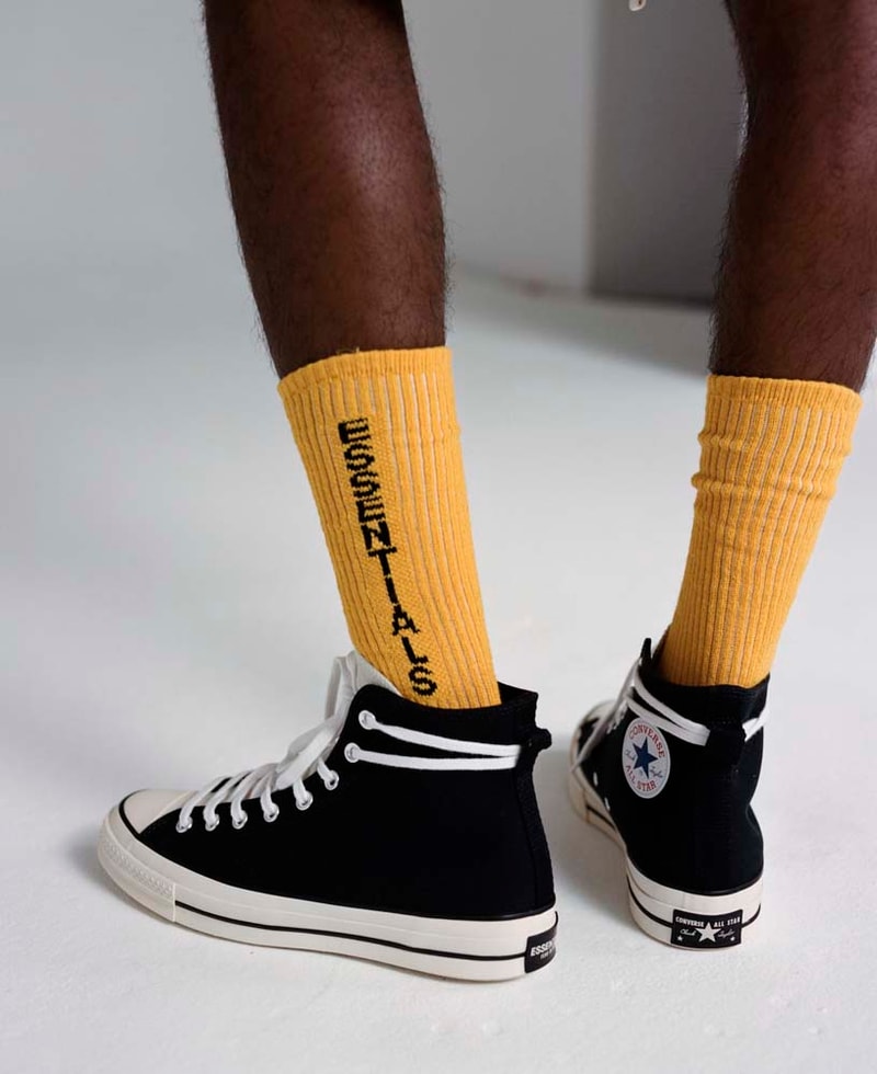 ESSENTIALS Fall winter 2018 Campaign Converse Sneakers imagery colorways drop release date info pacsun collaboration hoodies shirts sweaters leggings shorts denim jeans jackets hoodies tees branding logos jerry lorenzo fear of god fog