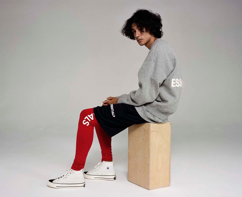 ESSENTIALS Fall winter 2018 Campaign Converse Sneakers imagery colorways drop release date info pacsun collaboration hoodies shirts sweaters leggings shorts denim jeans jackets hoodies tees branding logos jerry lorenzo fear of god fog