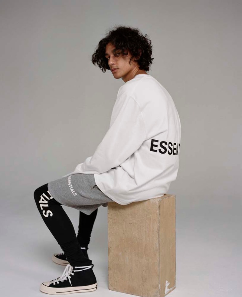 ESSENTIALS Fall winter 2018 Campaign Converse Sneakers imagery colorways drop release date info pacsun collaboration hoodies shirts sweaters leggings shorts denim jeans jackets hoodies tees branding logos jerry lorenzo fear of god fog