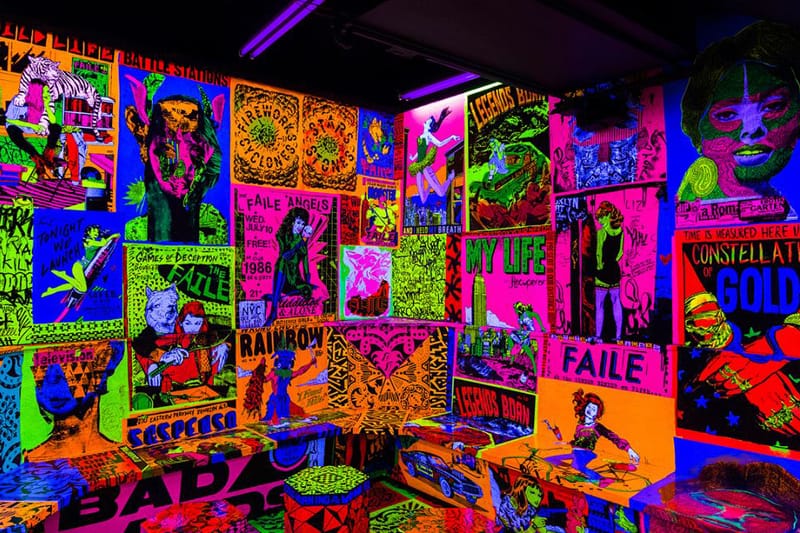 Faile & Bäst's Glow-In-The-Dark Works Fill Detroit Basement Gallery