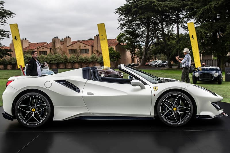 ferrari 488 pista spider pebble beach Concours d'Elegance car show drop top sports super convertible