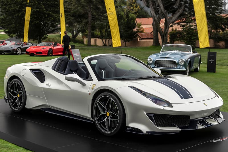 ferrari 488 pista spider pebble beach Concours d'Elegance car show drop top sports super convertible