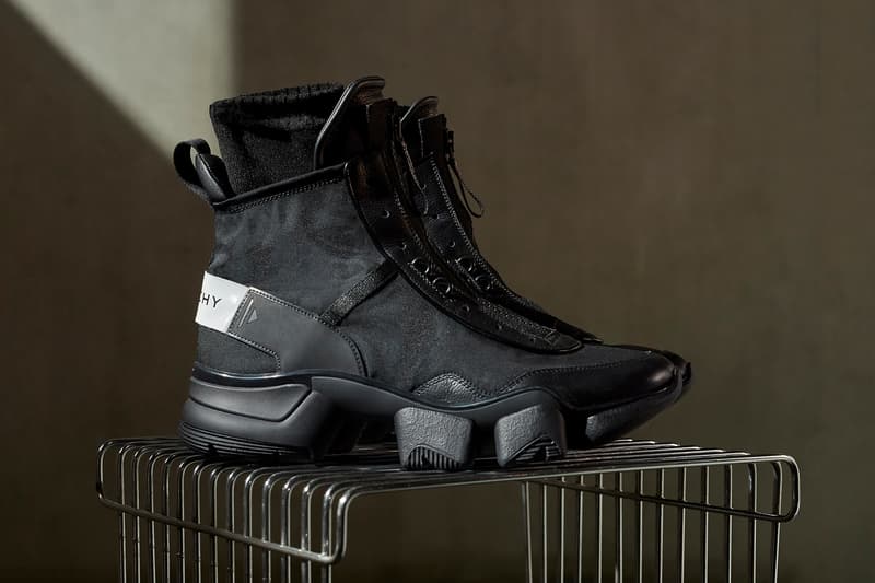 Givenchy Fall/Winter 2018 JAW Sneaker clare waight keller release date first design drop info closer look official august 17 buy purchase black sport high top zipper