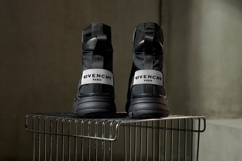 Givenchy Fall/Winter 2018 JAW Sneaker clare waight keller release date first design drop info closer look official august 17 buy purchase black sport high top zipper