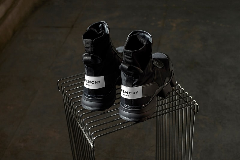 Givenchy Fall/Winter 2018 JAW Sneaker clare waight keller release date first design drop info closer look official august 17 buy purchase black sport high top zipper