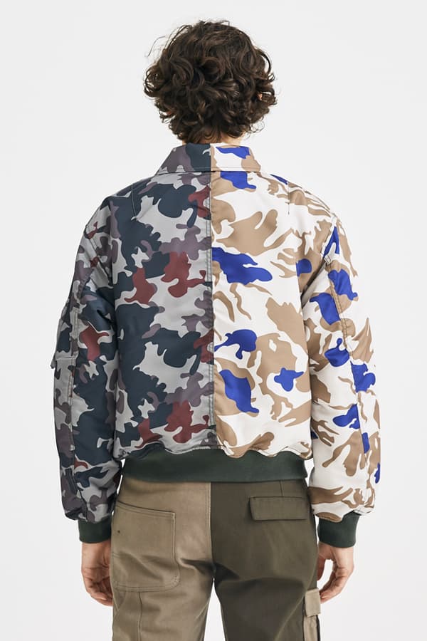 Gosha Rubchinskiy Fall Winter 2018 Split Camo MA-1 Bomber release info jackets military