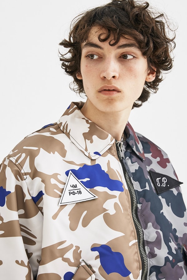 Gosha Rubchinskiy Fall Winter 2018 Split Camo MA-1 Bomber release info jackets military