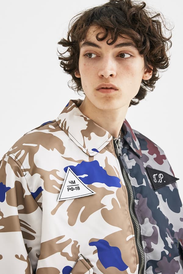 Gosha Rubchinskiy Fall Winter 2018 Split Camo MA-1 Bomber release info jackets military