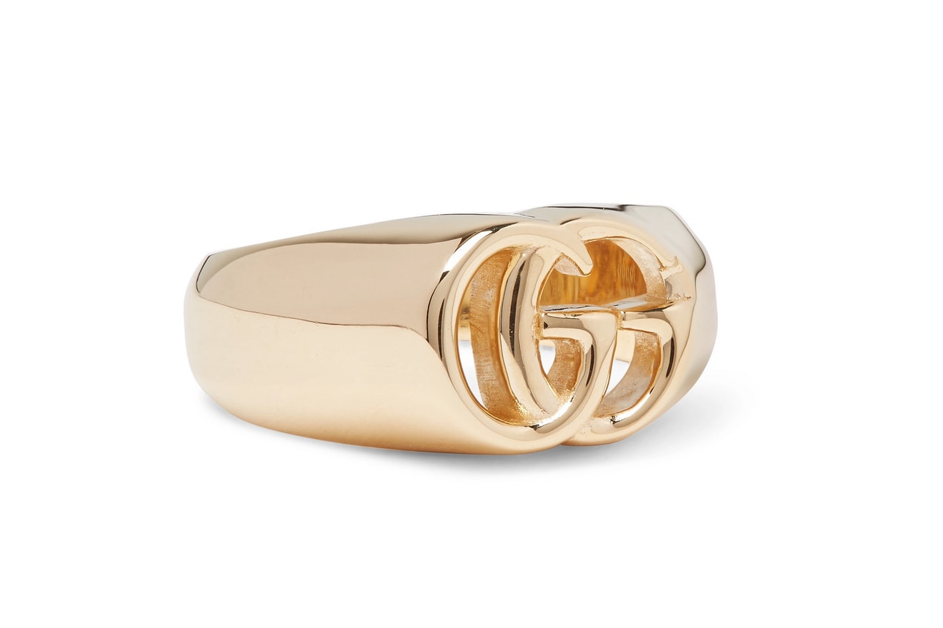 Gucci 18K Gold Double G Ring Italian Design Alessandro Michele rings accessories luxury items goods gold diamonds