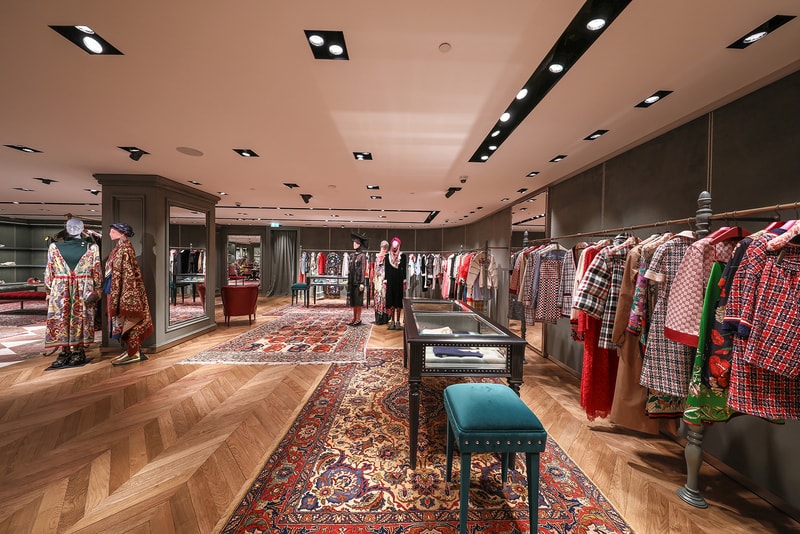 Gucci London Sloane Street Flagship Store Inside Newly Renovated 1200 Square Meters Two Floors Mens Womens Ready-to-wear Accessories Handbags Luggage Footwear Jewellery Watches Eyewear Décor Collection Dapper Dan Alessandro Michele Customization Personalization