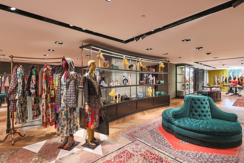 Gucci London Sloane Street Flagship Store Inside Newly Renovated 1200 Square Meters Two Floors Mens Womens Ready-to-wear Accessories Handbags Luggage Footwear Jewellery Watches Eyewear Décor Collection Dapper Dan Alessandro Michele Customization Personalization