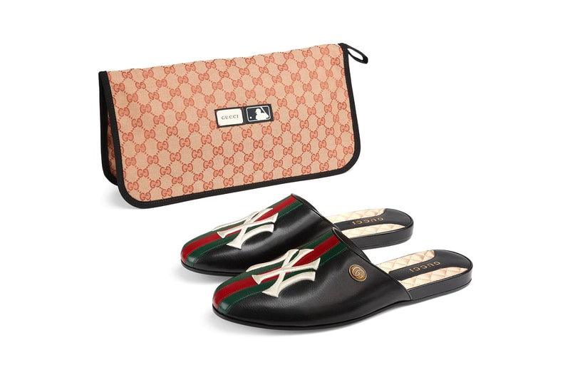 gucci new york yankees leather slippers footwear 2018 august