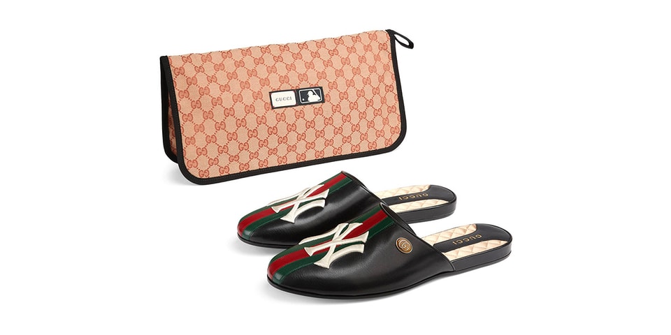 Black slides from GUCCI X NY YANKEES Leather ref.980097 - Joli Closet