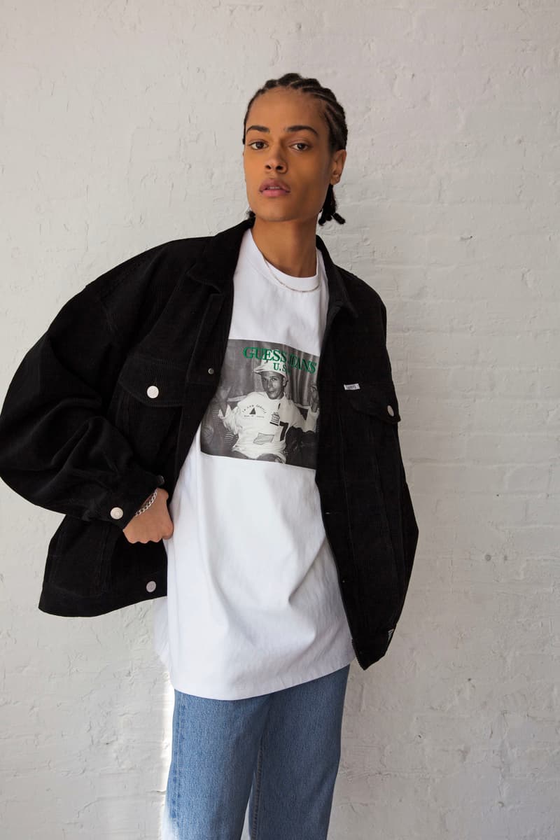 guess green label jeans usa ricky powell collaboration graphic tee shirts sweater long sleeve andy warhol keith haring grace jones print japan shibuya release date drop info buy purchase sale sell black white