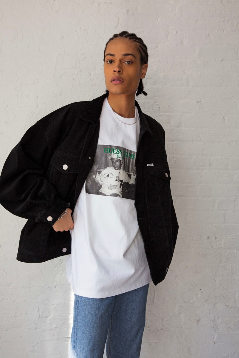 guess green label jeans usa ricky powell collaboration graphic tee shirts sweater long sleeve andy warhol keith haring grace jones print japan shibuya release date drop info buy purchase sale sell black white