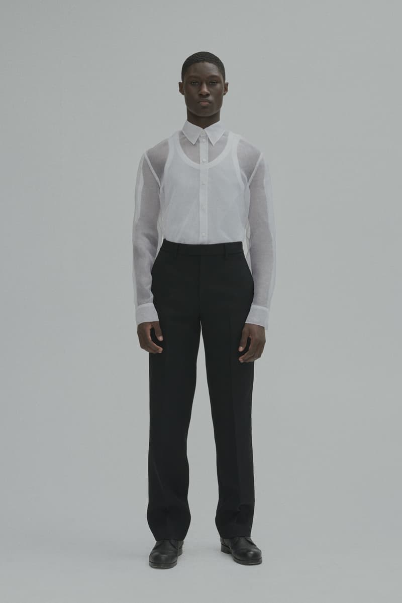 Helmut Lang Fall Winter 2018 Lookbook Jackets Outerwear Shirts Pants Jeans Puffer Sheer Branding Logo