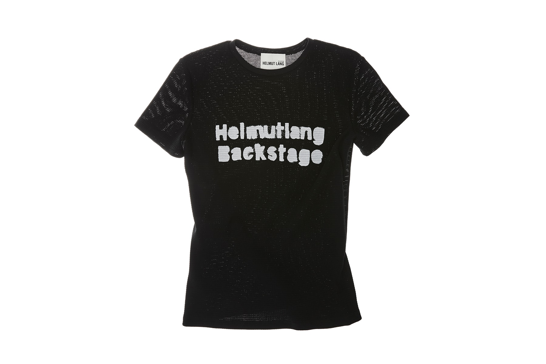 helmut lang re edition byronesque collection backstage print tee shirt black white 1994