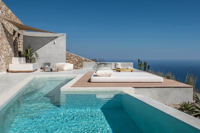 Holiday House Kapsimalis Architects Thera Greece Architecture Homes Houses Modern Interior Exterior Bedrooms Swimming Pool Prophet Ilias Mountain Landscape Views Design Santorini