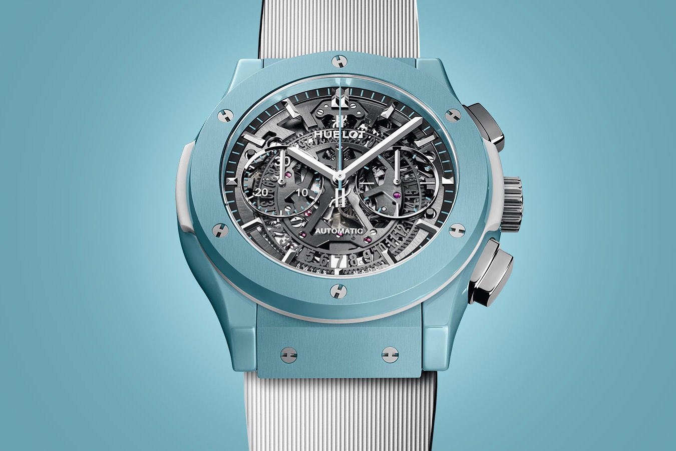 Hublot Capri Classic Fusion Chronograph Luxury Watches Time Piece Wristwatch Italy Travel Mechanical Swiss Watch Bay of Naples Blue Grotto