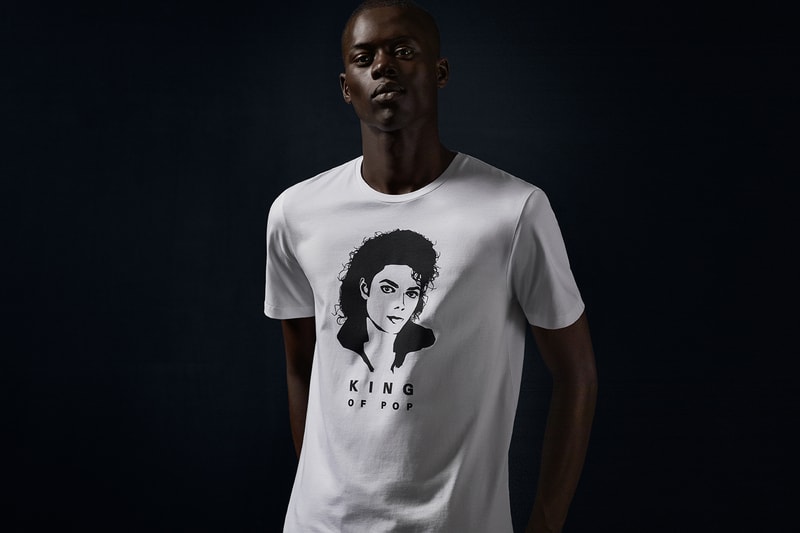 Michael Jackson BOSS Hugo Boss Fall 2018 Capsule Collection suit white t shirt tee king of pop thriller album MJ dance post tee on the wall art print BOSSxMichaelJackson