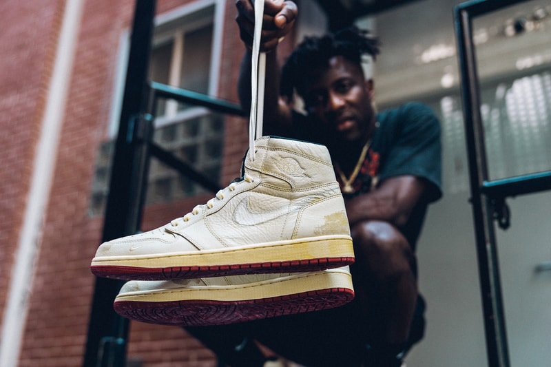 nigel sylvester air jordan 1 hi og nrg 2018 september bmx footwear jordan brand frank cooker bike white red black 3m reflective mini swoosh distress distressed