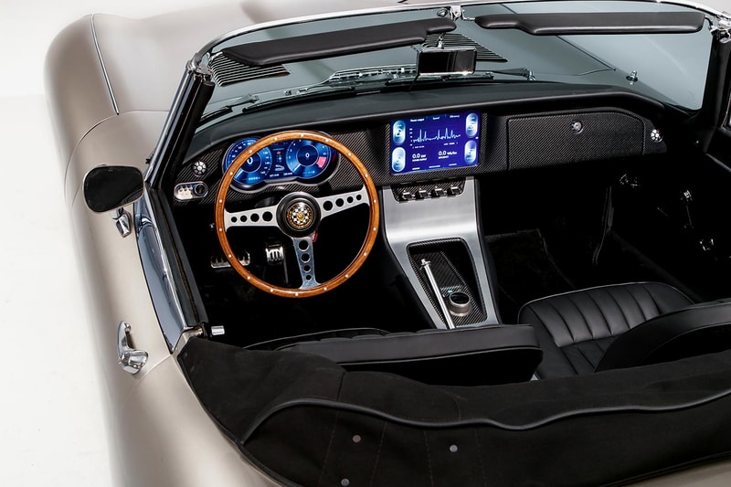 Jaguar E-Type Zero Electric Car Details Purchase Buy New Iconic 1960s Sports Classic Car Inspiration Touchscreen Navigation LED Headlights High-Tech Parts Engine Transmission Battery Pack Automotive