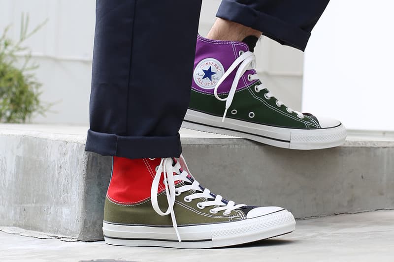 JAM HOME MADE Converse Chuck Taylor Birthstone collaboration all star japan 100 high top color patchwork exclusive october 2018 release date buy purchase sale sell drop info on foot