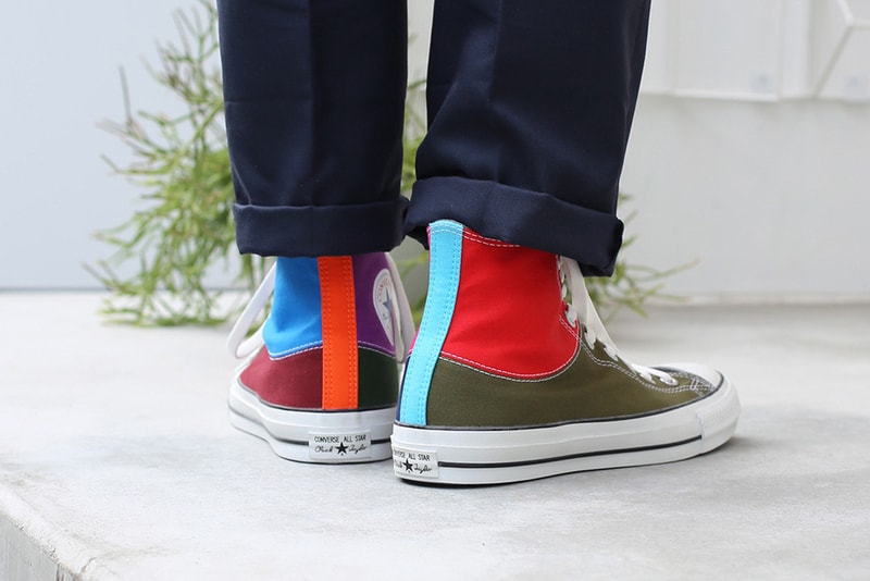 JAM HOME MADE Converse Chuck Taylor Birthstone collaboration all star japan 100 high top color patchwork exclusive october 2018 release date buy purchase sale sell drop info on foot