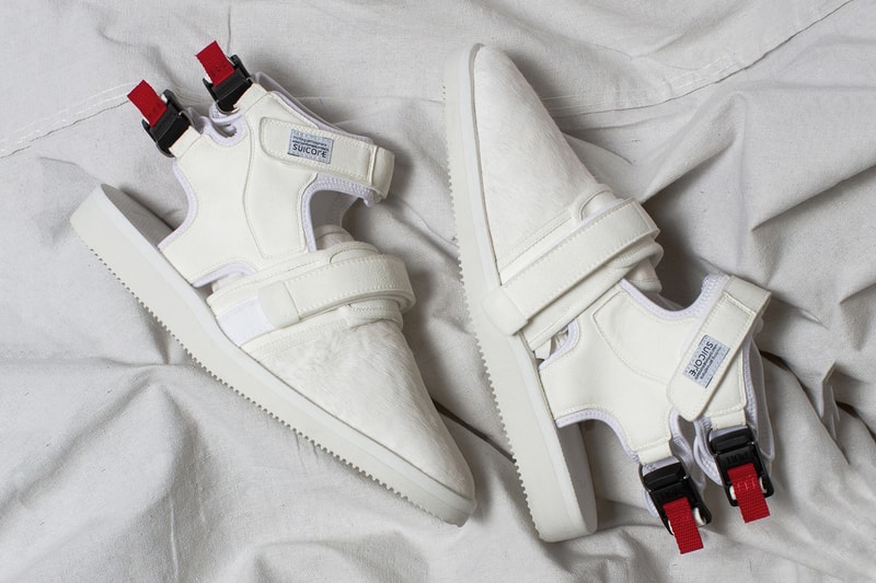 John Elliott Suicoke fall winter 2018 sandal collaboration pony hair custom collection cow black white pattern nubuck august 15 2018 Cypress