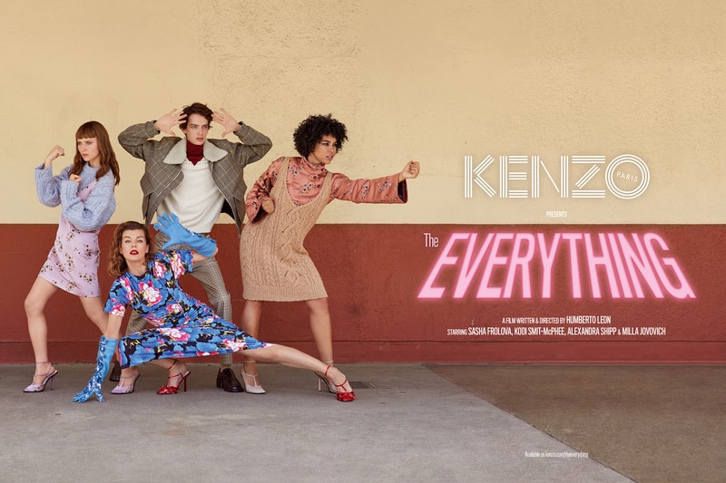 KENZO fall winter 2018 campaign imagery milla jovovich Alexandra Shipp Kodi Smit-McPhee Sasha Frolova Regina Hall Jay Ellis Spike Jonze film Zsela Thomson Leo Reilly movie video teaser september 8 2018 premiere humberto leon La Collection Memento Nº 3. collection the everything drama