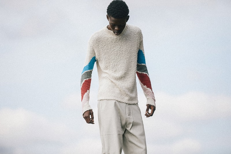 kiko kostadinov fall winter 2018 collection editorial style jacket pants knit pullover jumper sweater drop release idol brooklyn sneakers asics collaboration