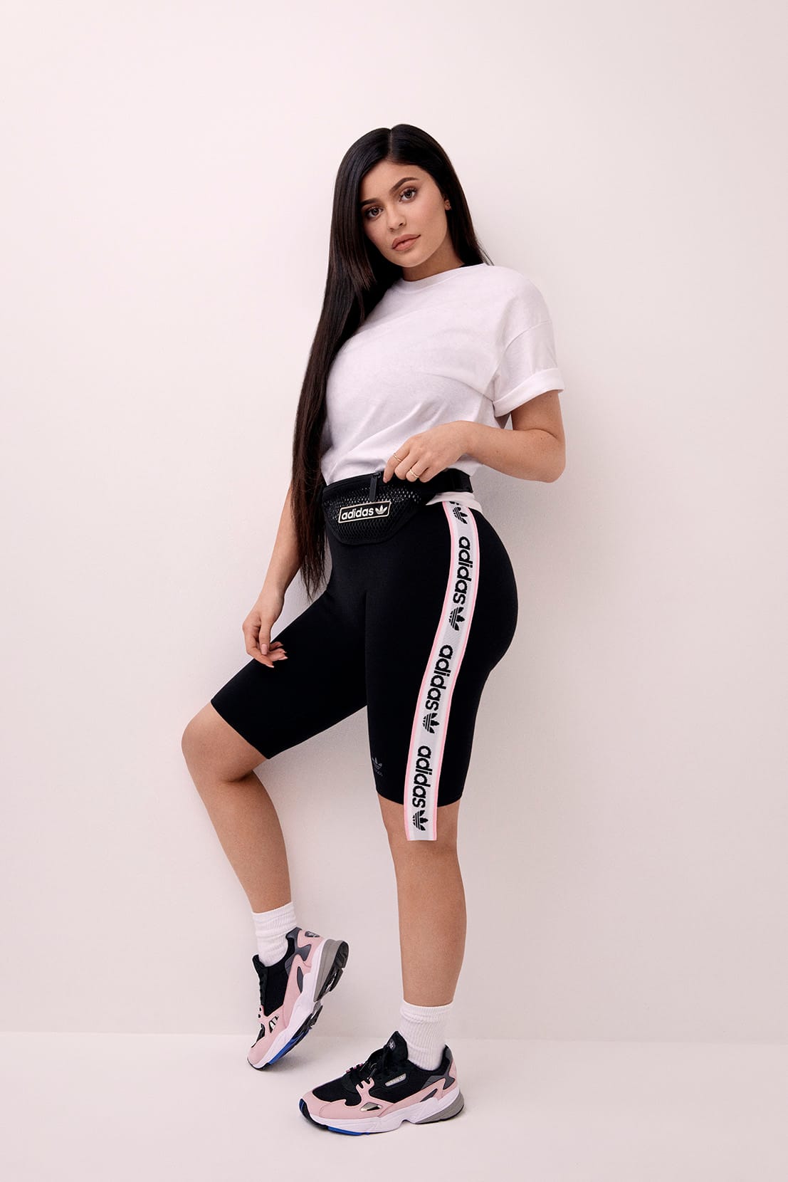 kylie jenner wearing adidas falcon