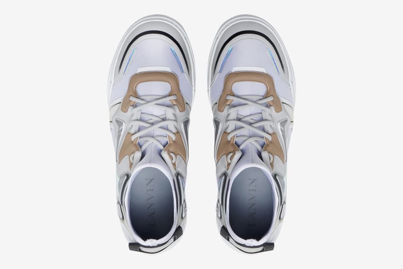 Lanvin Diving sneaker Dark Blue white Light Grey neoprene mid top new colorways pre order release date price info sneakers footwear trainer luxury