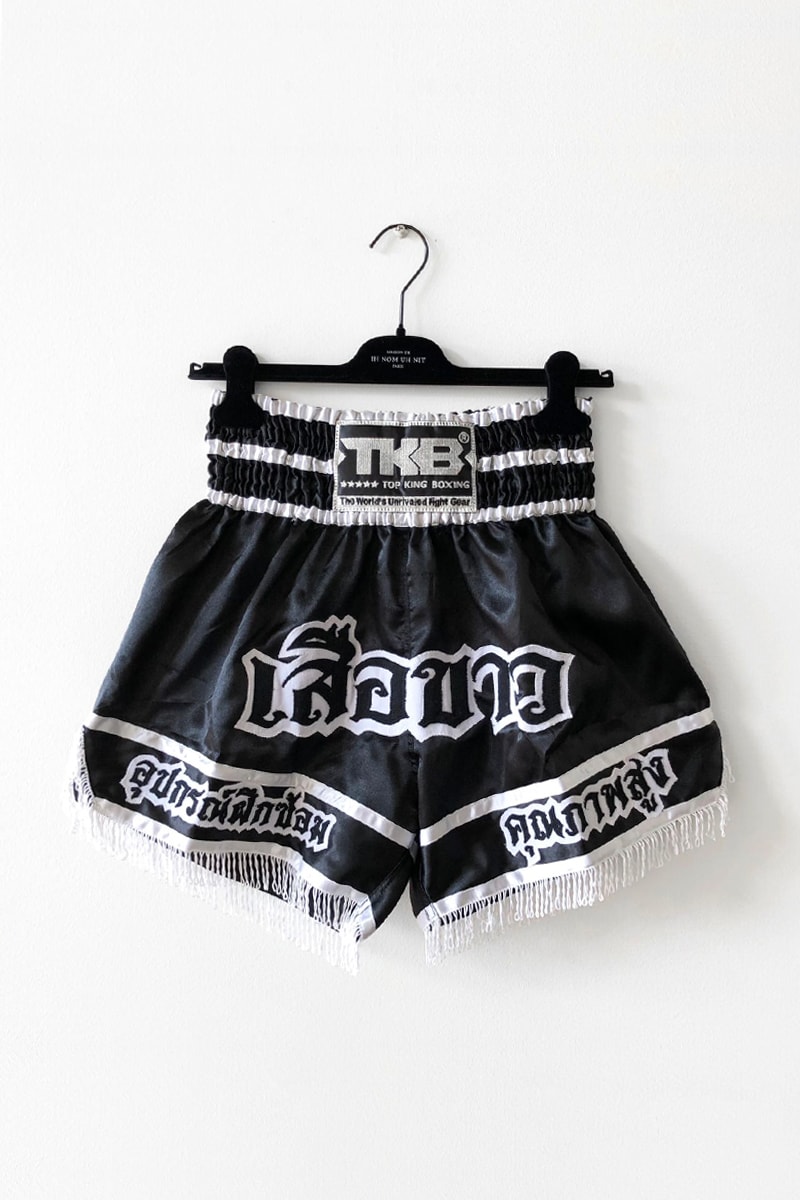 LAUNDERED WORKS CORP. Muay Thai Kickboxing ih nom uh nit top king black white tiger