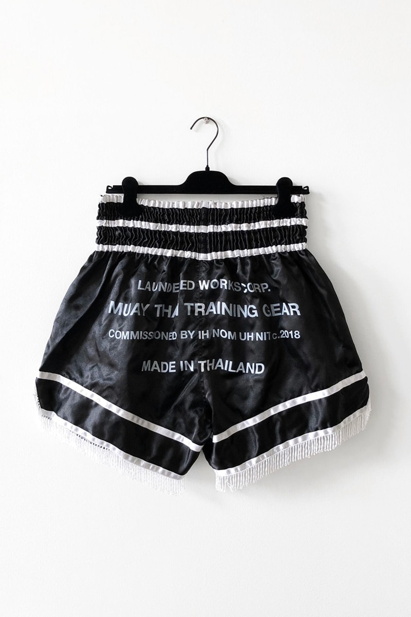 LAUNDERED WORKS CORP. Muay Thai Kickboxing ih nom uh nit top king black white tiger