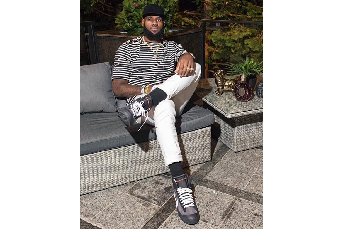 Lebron James Wears Black Off White X Nike Blazer Hypebeast
