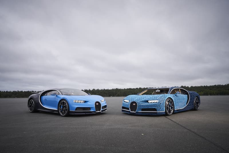 LEGO Technic Bugatti Chiron Life Size Model Blue Drivable