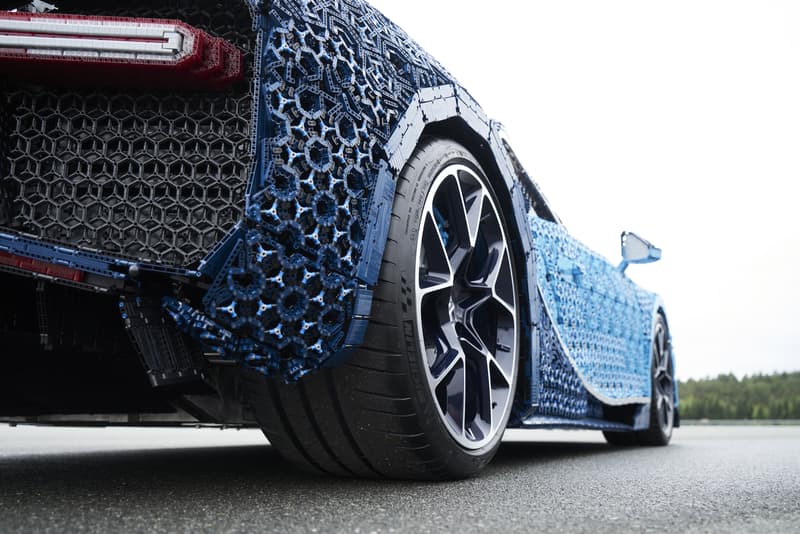 LEGO Technic Bugatti Chiron Life Size Model Blue Drivable