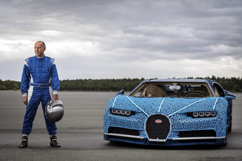 LEGO Technic Bugatti Chiron Life Size Model Blue Drivable