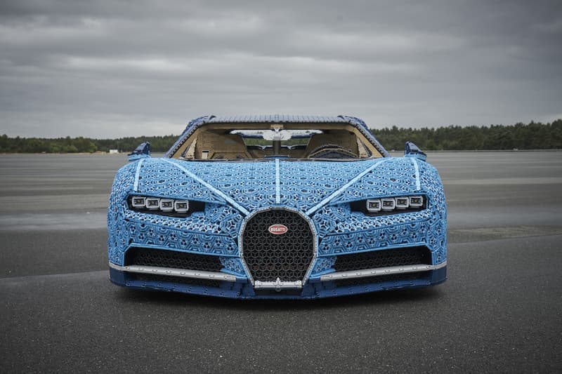 LEGO Technic Bugatti Chiron Life Size Model Blue Drivable