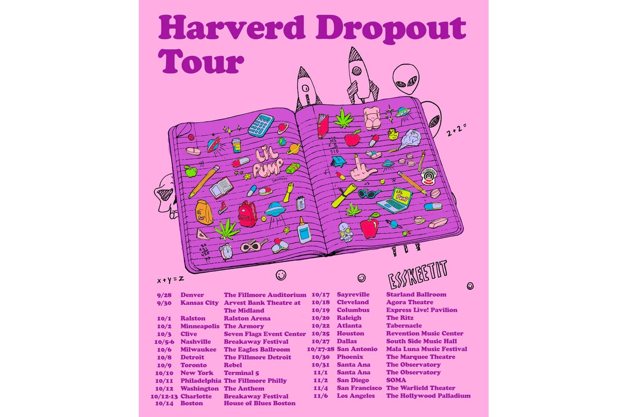 Lil Pump 'Harverd Dropout' Tour Dates albums gucci gang