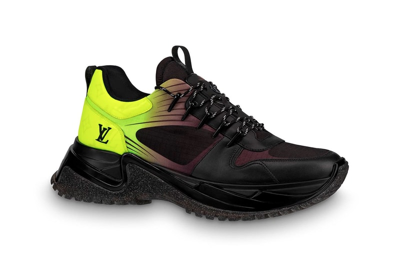 Louis Vuitton Run Away Pulse Sneaker Release Silver Grey Monogram Titanium finish White Orange Fluo canvas Yellow Python leather
