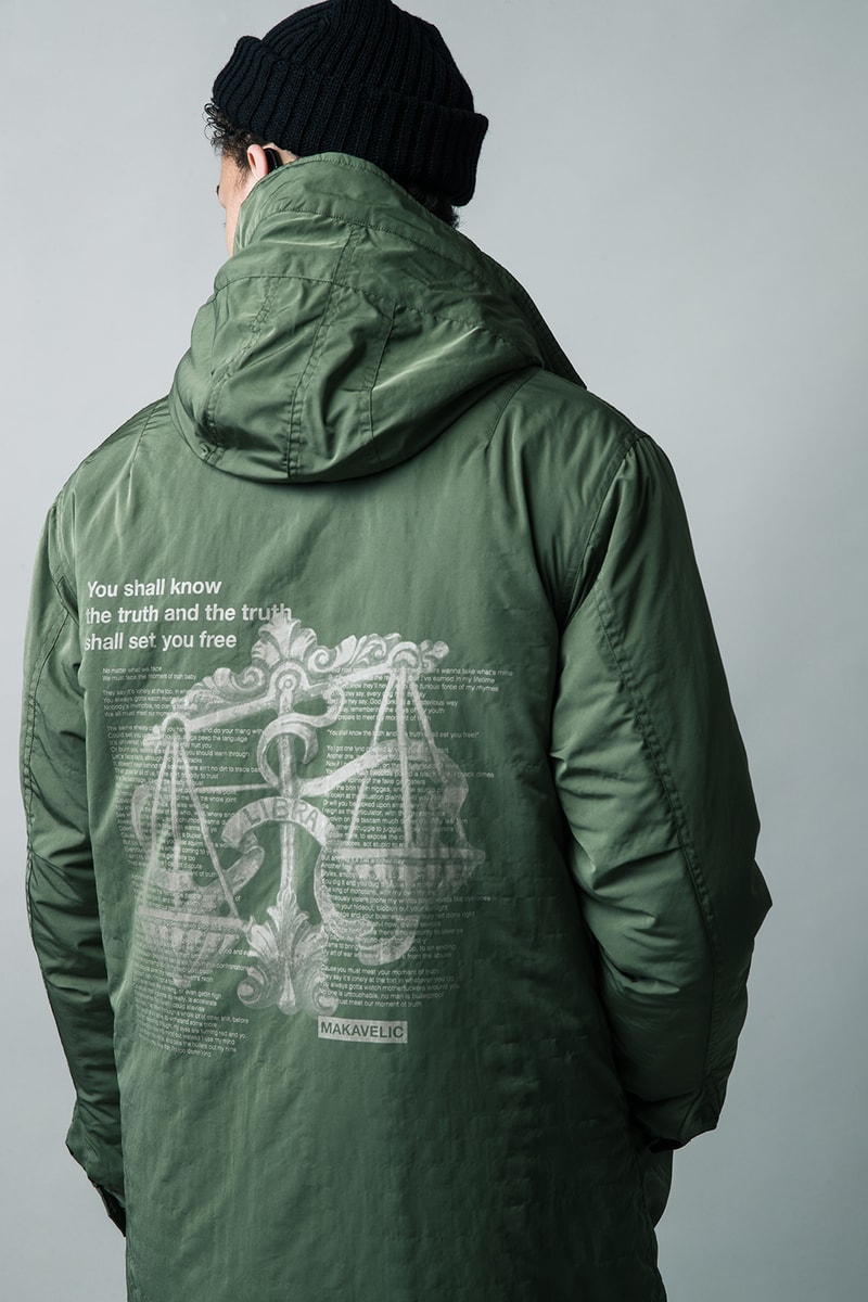 MAKAVELIC Fall Winter 2018 Collection Lookbook bags accessries outerwear jackets pullovers shirts