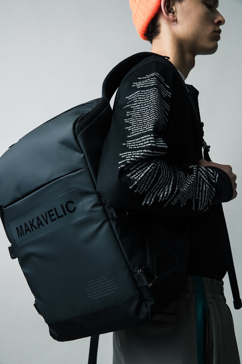 MAKAVELIC Fall Winter 2018 Collection Lookbook bags accessries outerwear jackets pullovers shirts