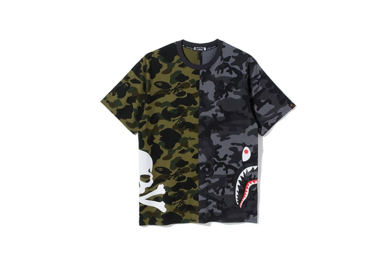 mastermind vs BAPE Collaboration Announcement Skulls Black Shark Jacket