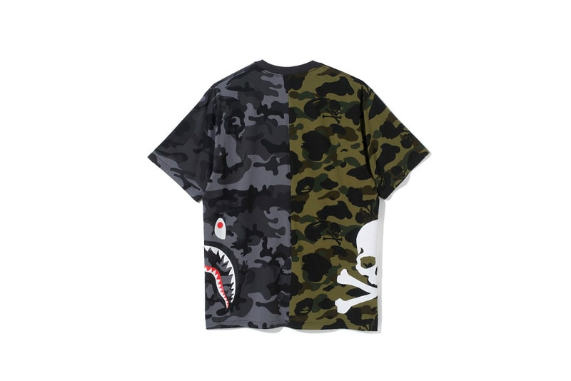 mastermind vs BAPE Collaboration Announcement Skulls Black Shark Jacket