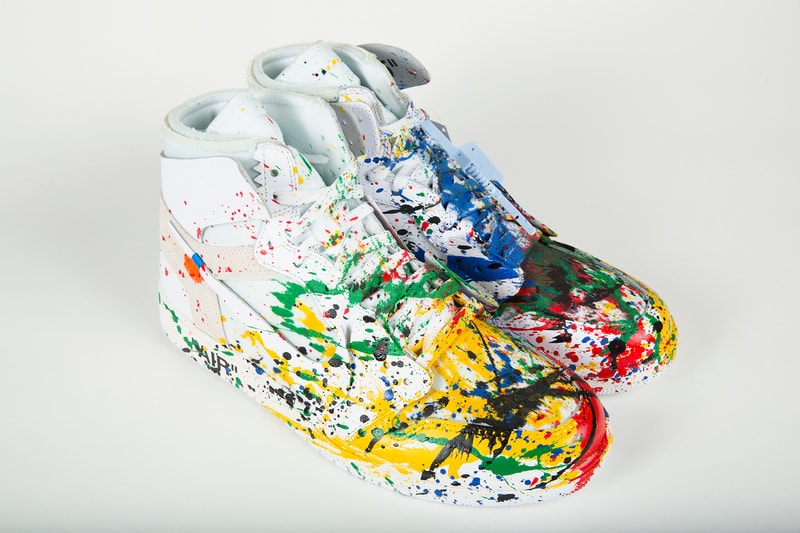 mr brainwash blitz dj am handpainted sneakers custom shoes