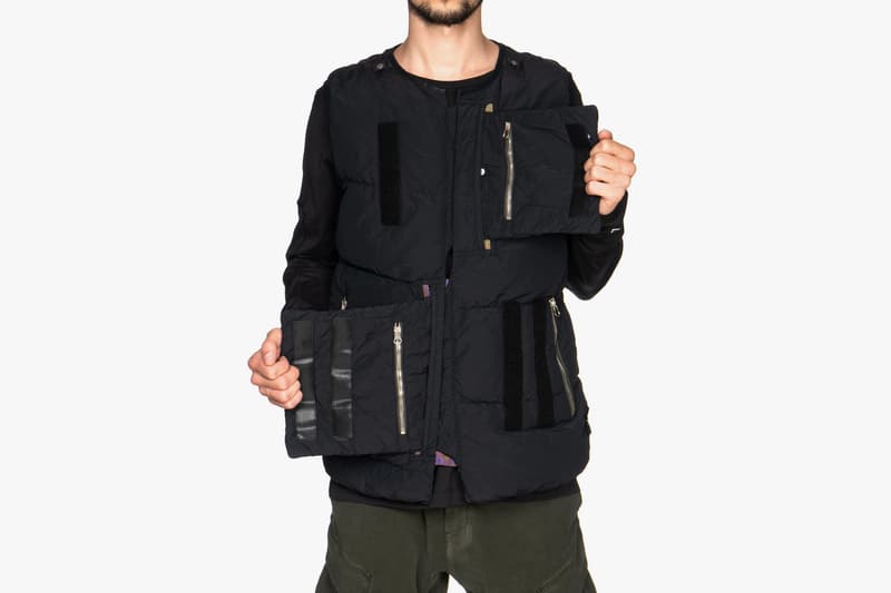 Naslan Light Garment Dyed Real Down Vest Jacket Grey Black Panels Fall Winter 2018 Errolson Hugh