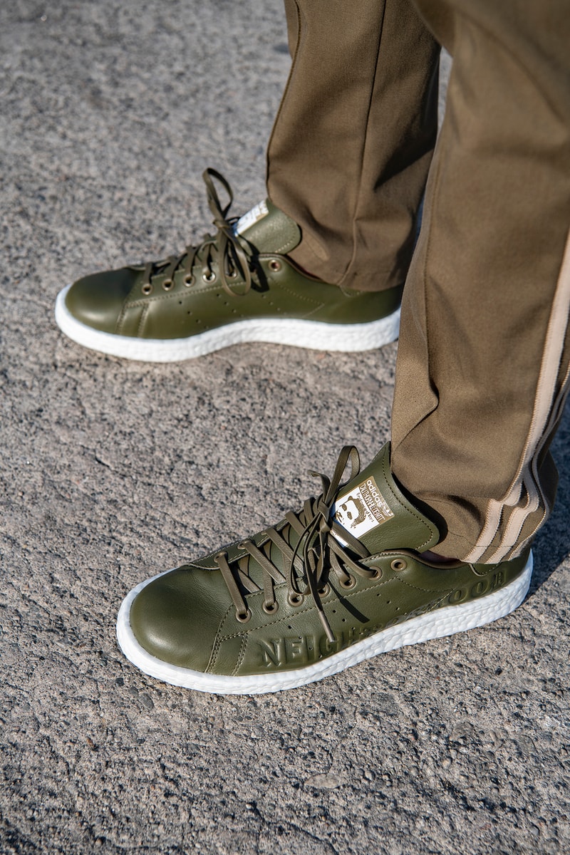 NEIGHBORHOOD adidas Originals Fall Winter 2018 lookbook cali thornhill dewitt la los angeles shinsuke takizawa japan collaboration collection official look drop release date info kamanda tracksuit sneaker september 1 2018 Stan Smith I-5923 graphics